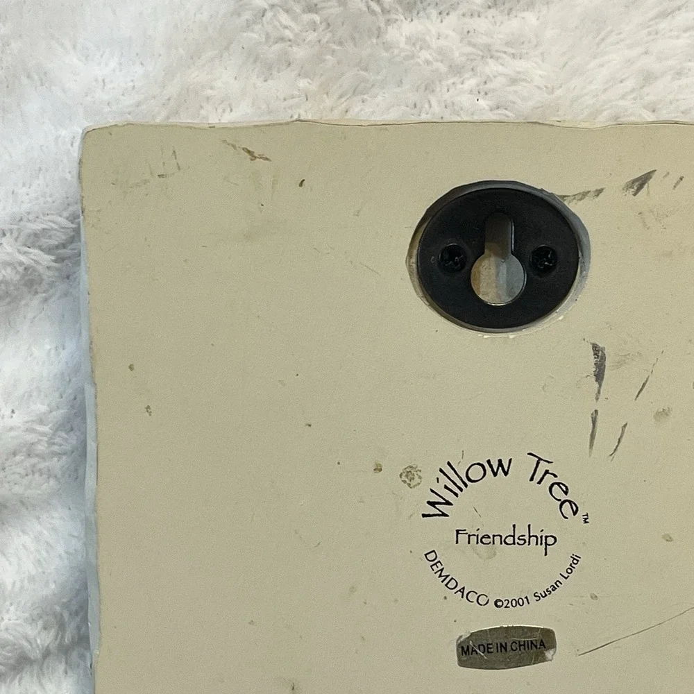 Willow Tree Susan Lordi 2001 Demdaco Friendship Forever True Friends Plaque Tile